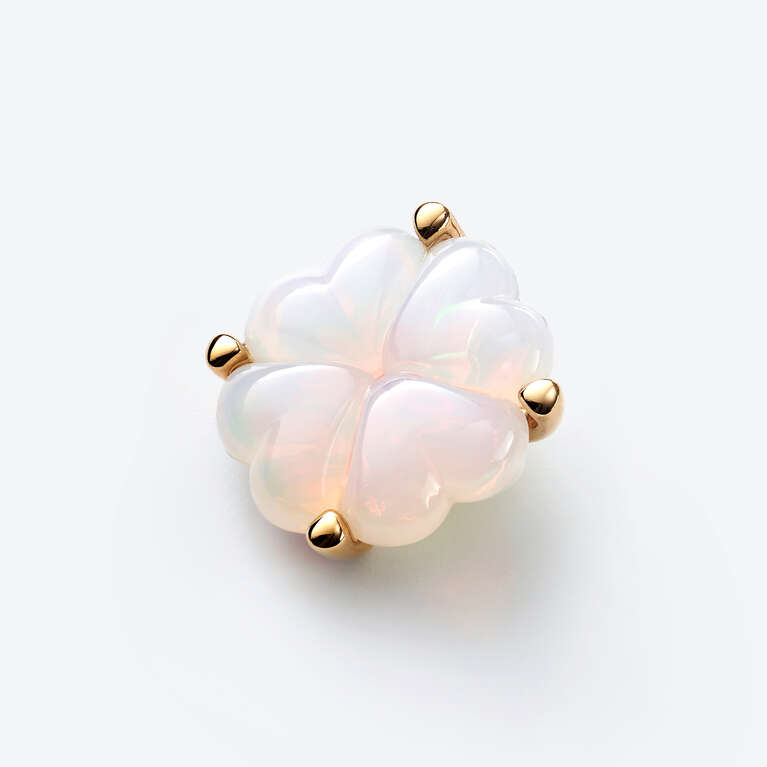 Trèfle Gold Plated Pendant White