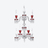 Zénith Wall Unit Clear and Red (7L)  Baccarat