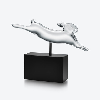 Pompon Rabbit Baccarat in Clear Crystal