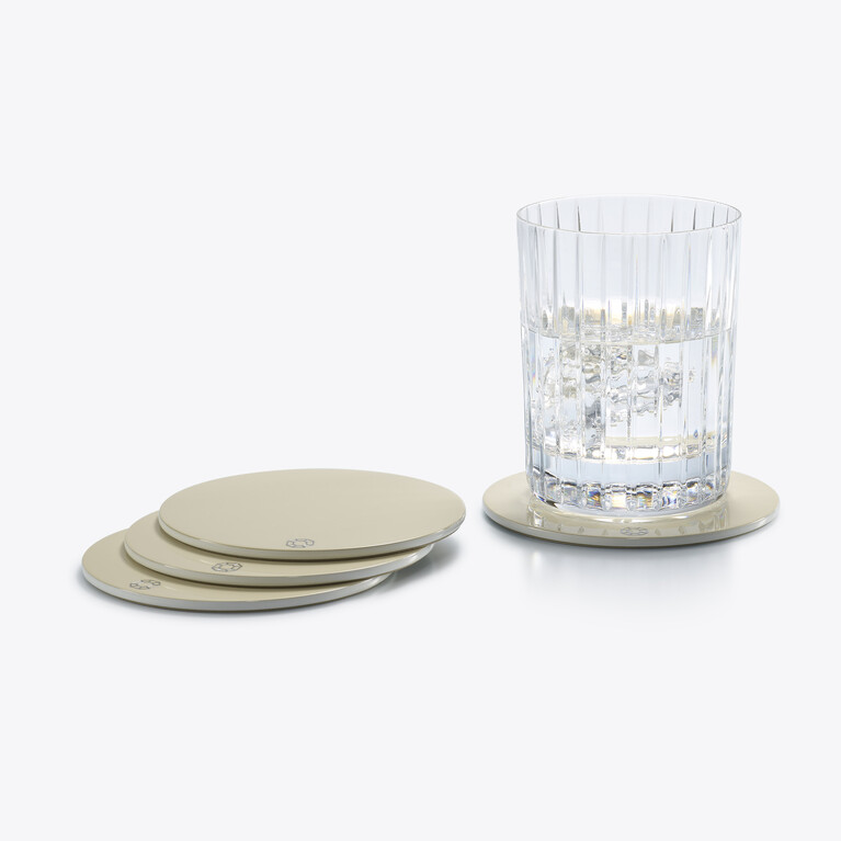 Octogone Coasters x4 Ivory Baccarat