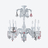 Z&eacute;nith Flou, Je te Vois Flou Chandelier (8L) Baccarat in Crystal Pink