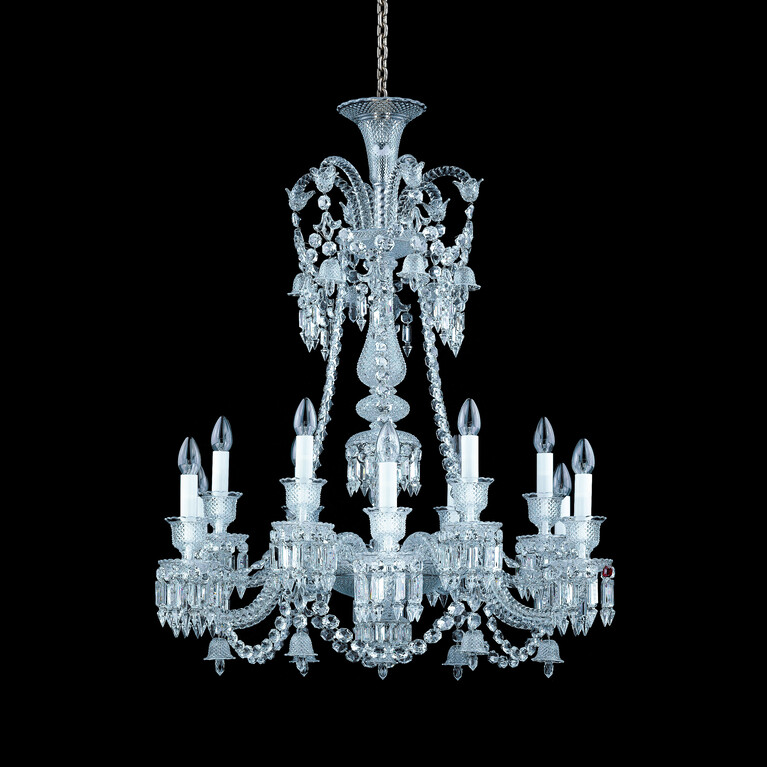 Z&eacute;nith Chandelier Long (12L) Baccarat in Crystal Clear