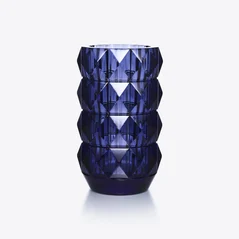 Select Louxor Round Vase M Baccarat in Crystal Blue
