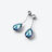 Boucles d'Oreilles Fleurs de Psydélic Argent Aqua Miroir