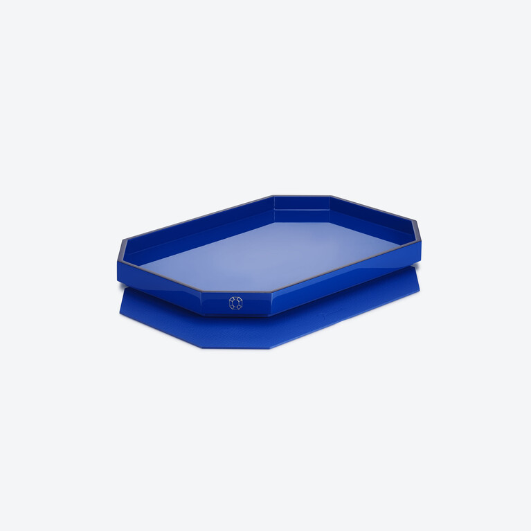 Octogone Tray S Baccarat in A24 Blue