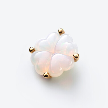 Trèfle Gold Plated Pendant White Baccarat