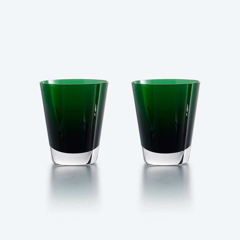 Mosaïque Tumblers Baccarat, Spirit glass in Crystal Green