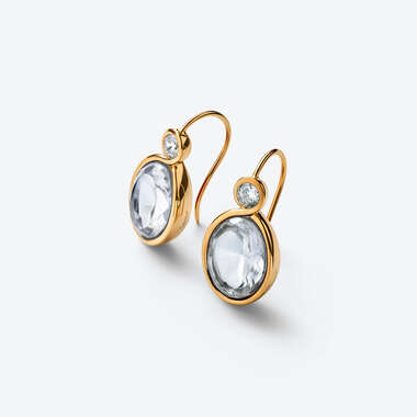Boucles d'Oreilles Croisé Vermeil Clair Voir 1