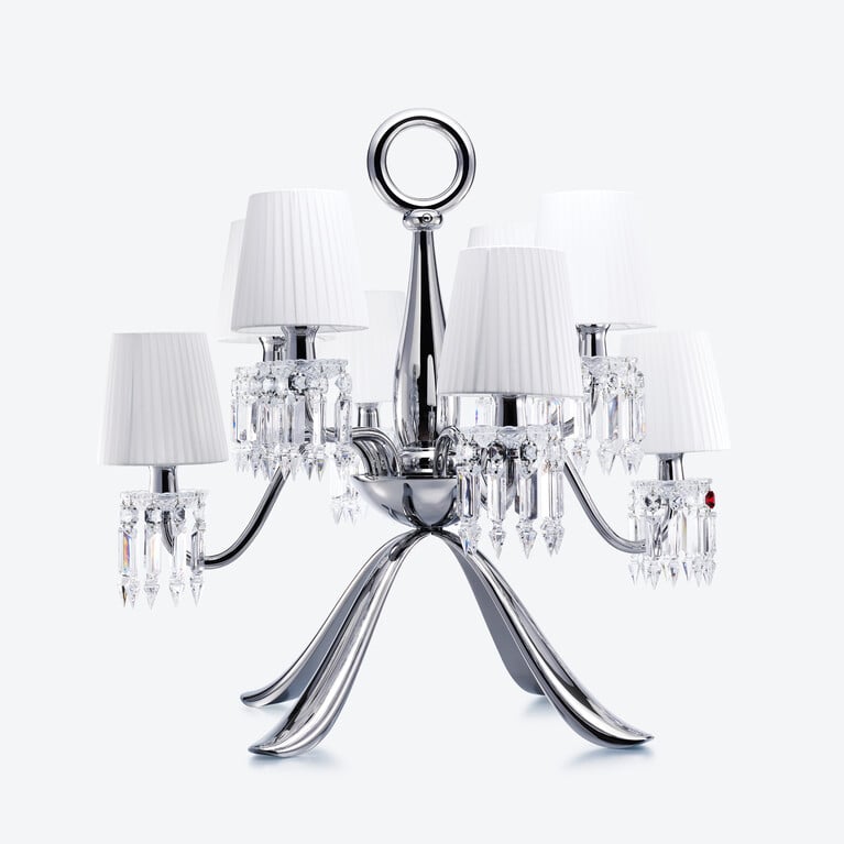 Z&eacute;nith Nomade Lamp (08L) Baccarat in Crystal Silver