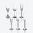 Bubble Box Flutes Set Baccarat, Champagne flute in Crystal Clear