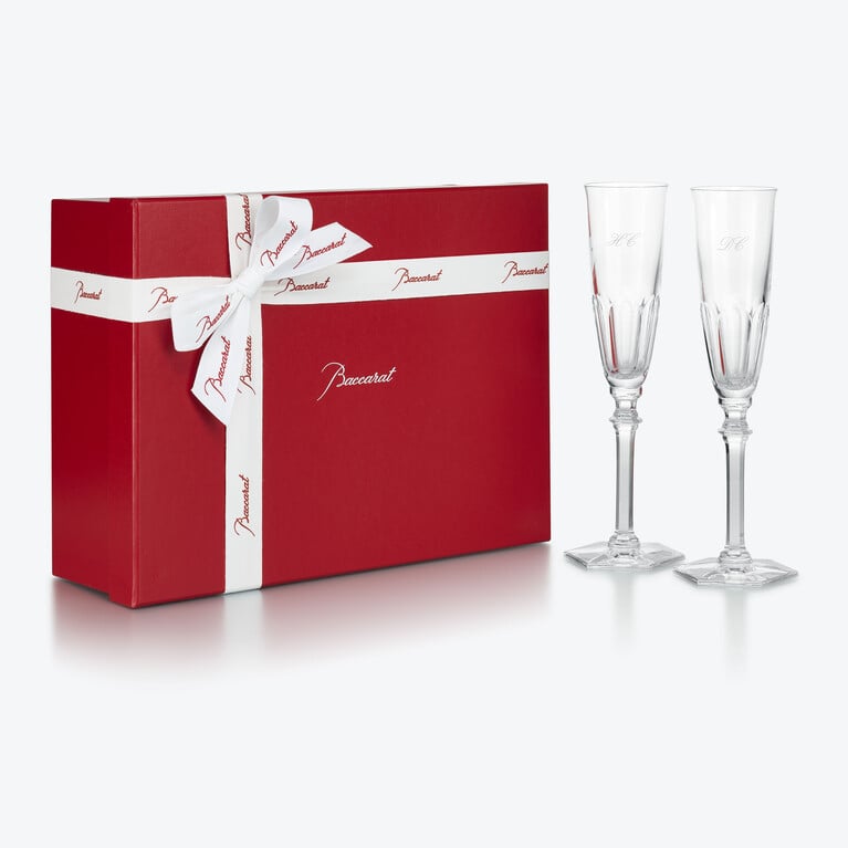 아코어 이브 플루트(HARCORET EVE FLUTE) Baccarat, 클리어 크리스탈로 만든 샴페인 플루트