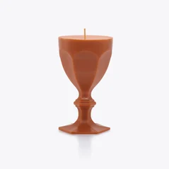 Select Harcourt Glass Candle Baccarat in Wax Orange