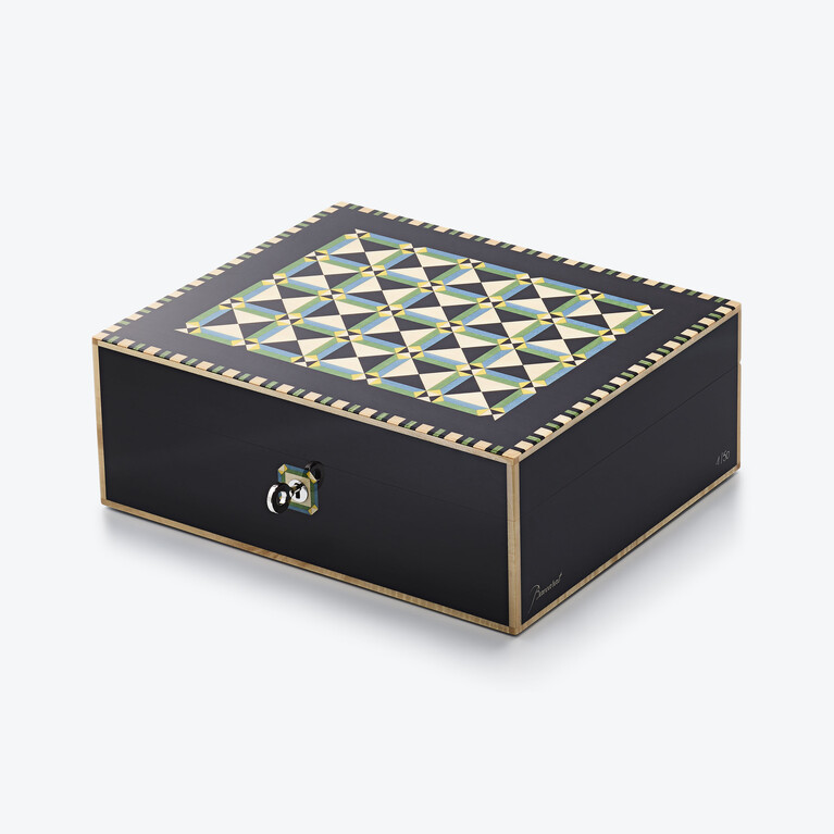 Louxor Zigarren-Humidor Baccarat in Mehrfarbigem Holz Siehe 1