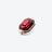 Spilla placcato de oro Harcourt Baccarat in 18-Karat Gold-Plated Red