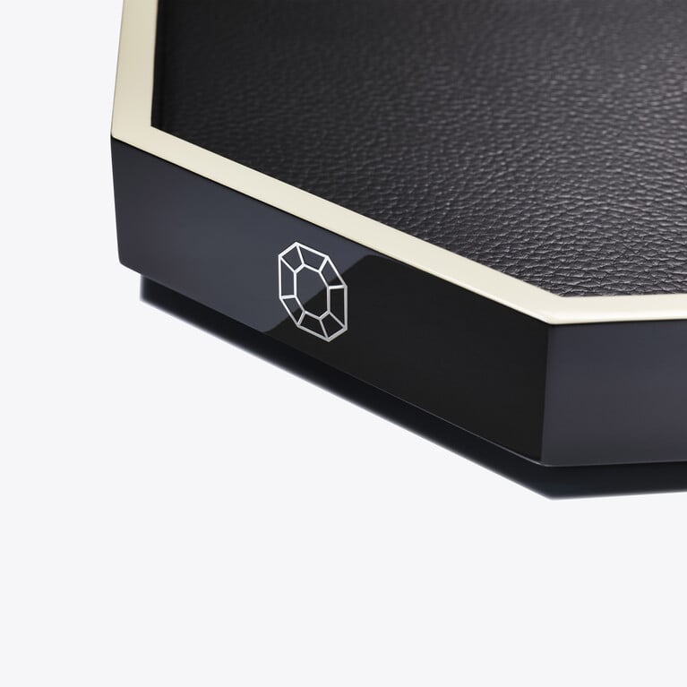 Plateau Octogone M Baccarat en Laque Noir