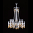 Lustre Z&eacute;nith Charleston Long (24L) Baccarat en Cristal Jaune