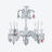 Zénith Flou, Je te Vois Flou Chandelier (8L) 