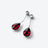 Fleurs de Psydélic Silver Earrings Iridescent Red