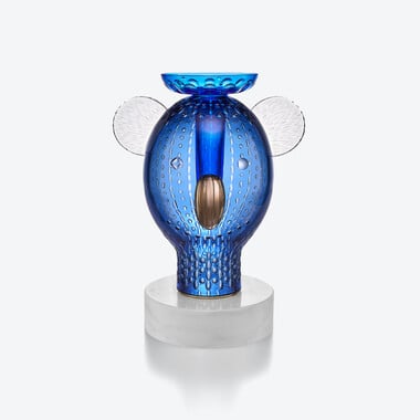 FAUNACRYSTOPOLIS 樹熊雕塑 Baccarat, 藍色水晶製成