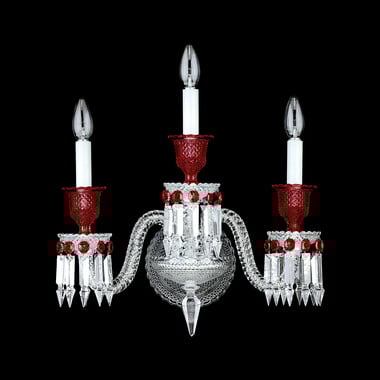 Z&eacute;nith 壁燈 (3L) Baccarat, 紅色水晶製成
