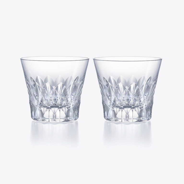 【日本限定】ダリア タンブラー 2026 ペア Baccarat、クリアのクリスタル製