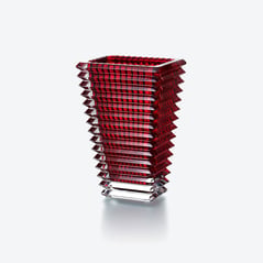Select Eye Rectangular Vase S Baccarat in Crystal Red