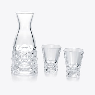 摆动 清酒盛酒瓶和酒杯套装 Baccarat, 透明水晶制成