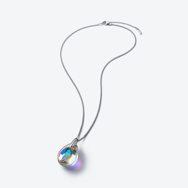 Psydélic Silver Necklace Iridescent Clear Baccarat