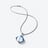 Collier Long Médicis Argent Baccarat en Argent Bleu