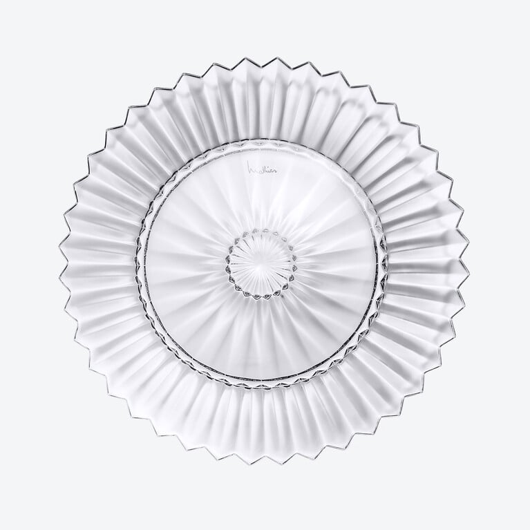 Mille Nuits Plate L Baccarat in Crystal Clear