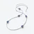 Fleurs de Psyd&eacute;lic Silver Long Necklace Baccarat in Silver Blue
