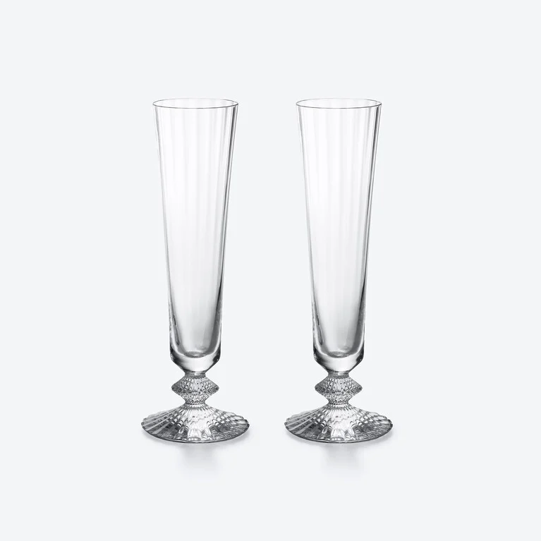 Mille Nuits Flutes Baccarat, Champagne flute in Crystal Clear View 1