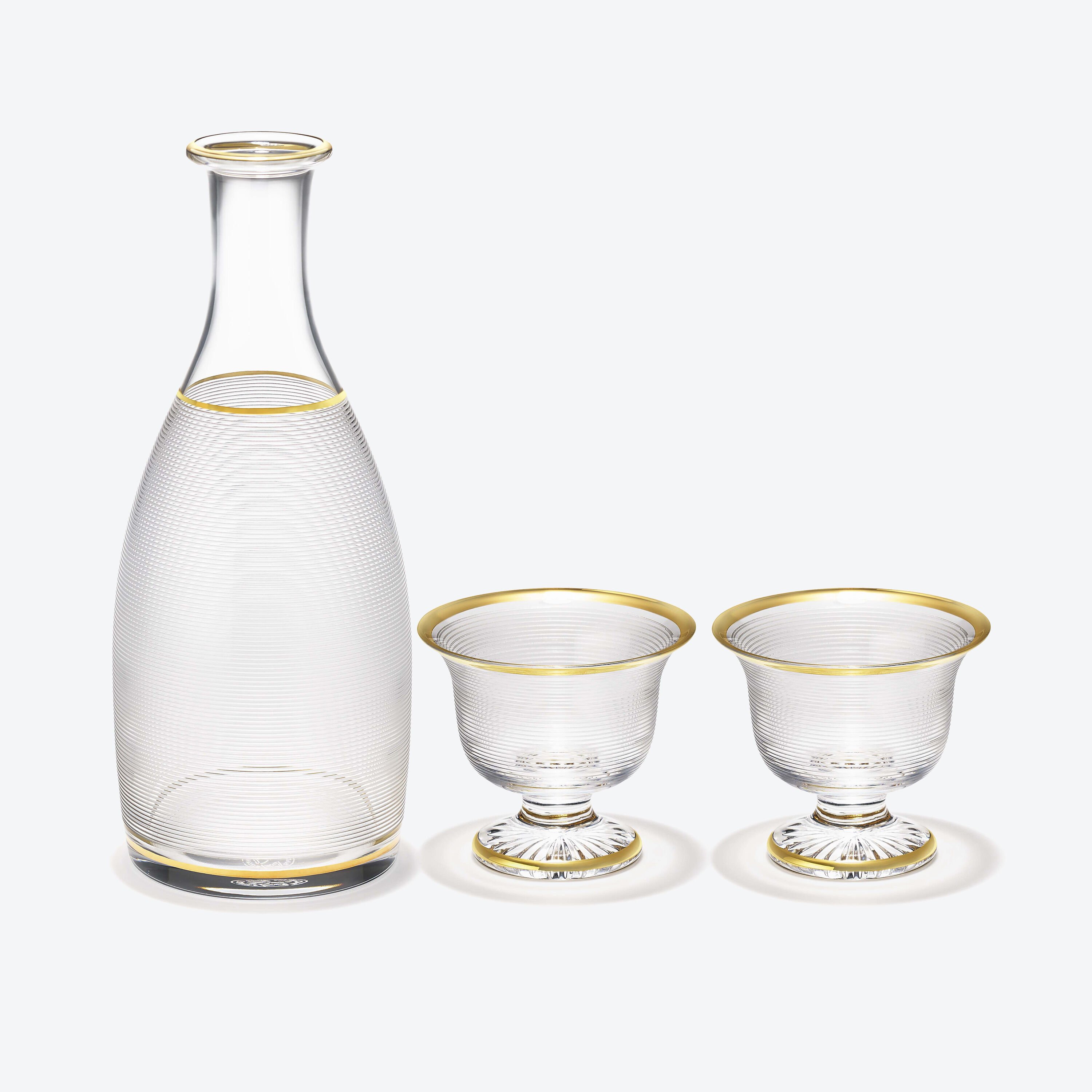 オールド・バカラ 明治～大正時代 春海商店特注 金彩千筋紋 大型蓋物 オールド・バカラ 明治～大正時代 春海商店特注 金彩千筋紋 大型蓋物