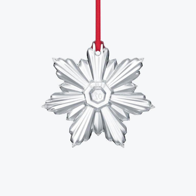 No&euml;l Annual Ornament Palmette 2025 Baccarat in Crystal Clear