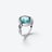 Crois&eacute; Silver Ring Baccarat in Silver Blue
