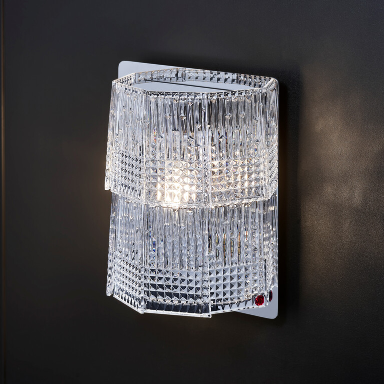Tuile De Cristal Piccadilly Wandleuchte (1L) Baccarat in Klarem Kristall Siehe 1