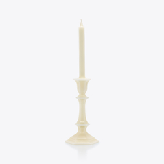 Select Harcourt Candlestick Candle Baccarat in Wax White