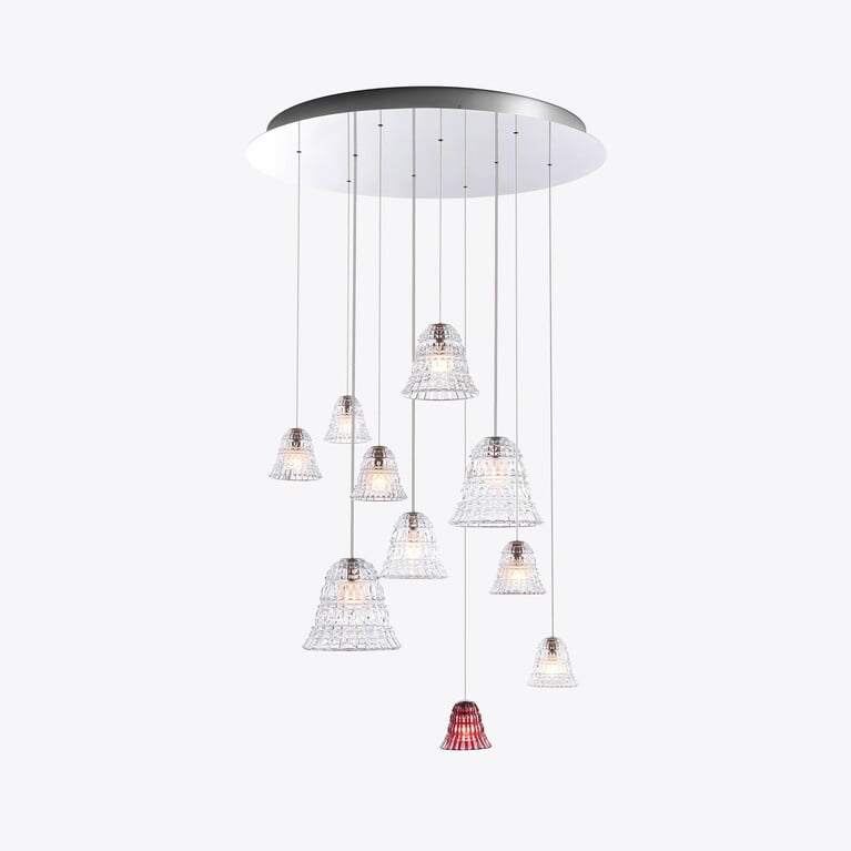 New Antique Chandelier L (10L) Baccarat, 透明水晶制成