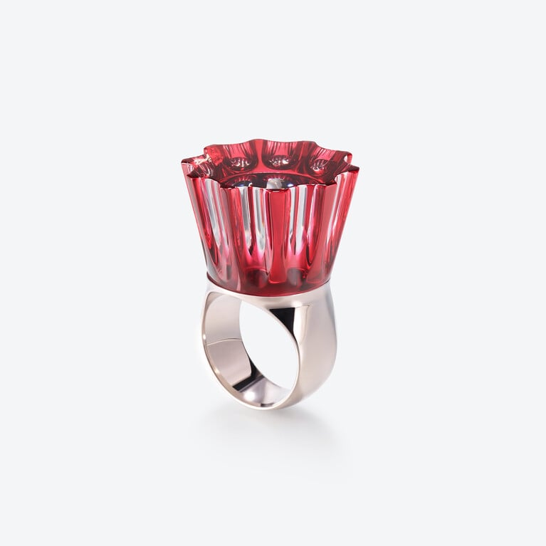 L'Eclat de Talleyrand Empress Silver Ring Baccarat in Red Silver