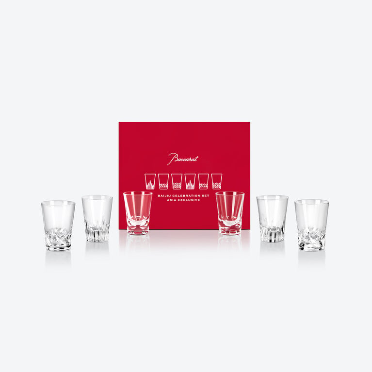 白酒歡聚套裝 Baccarat, 透明水晶的烈酒杯 查看 3