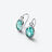 Boucles d'Oreilles Croisé Argent Turquoise