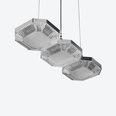 Octogone Ceiling Lamp (3L) Baccarat من كريستال شفاف