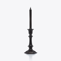 Select Harcourt Candlestick Candle Baccarat in Wax Black