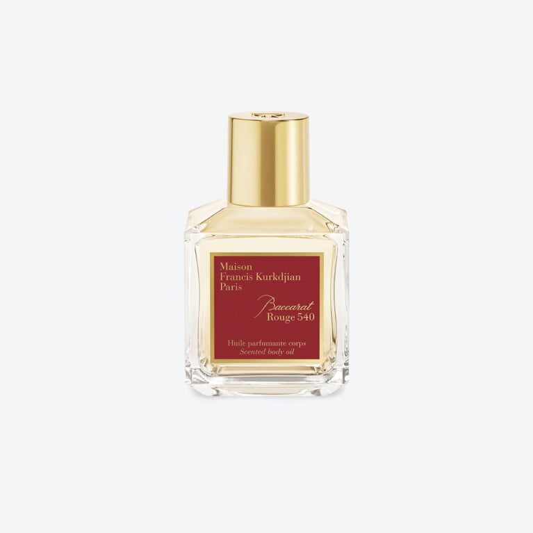 Baccarat Rouge 540 Scented Body Oil​ 70 mL Baccarat in Glass Clear View 1