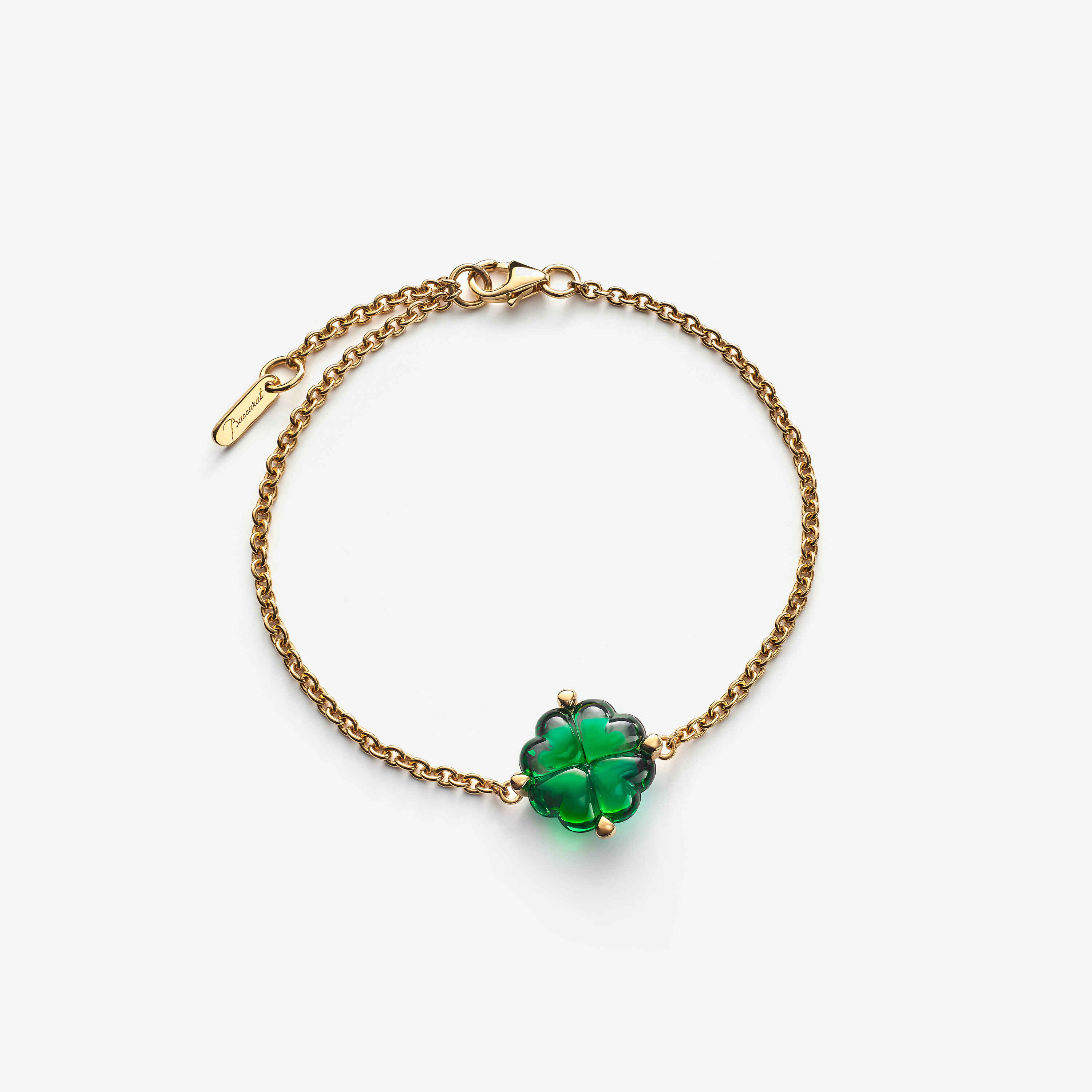Bracelet trèfle porte-bonheur acier perles et pierres naturelles femme  0223081