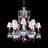 Zénith Chandelier Red (12L) Baccarat in Red Crystal