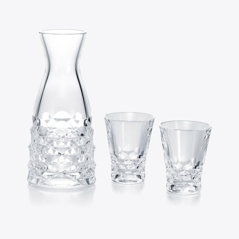 Swing Sake Carafe & Glasses Set Baccarat in Crystal Clear