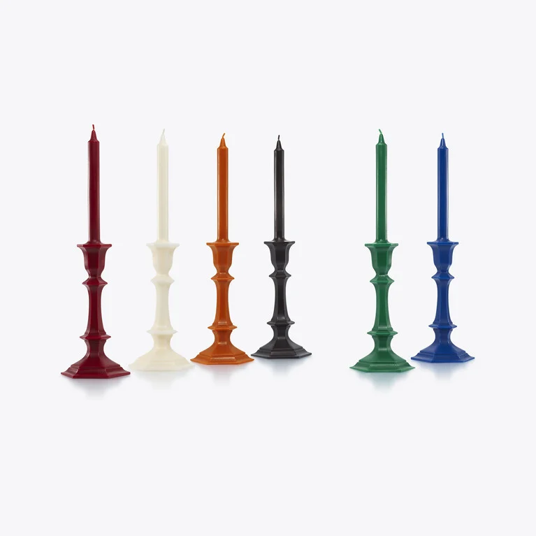 Harcourt Candlestick Candle Baccarat in Wax Black View 2