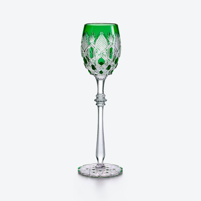 Tsar Wine Glass Baccarat, Wine glass in Crystal Green