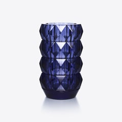 Select Louxor Round Vase M Baccarat in Crystal Blue